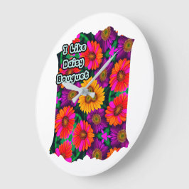 Kleurrijke Daisy Bouquet Patroon Grote Klok