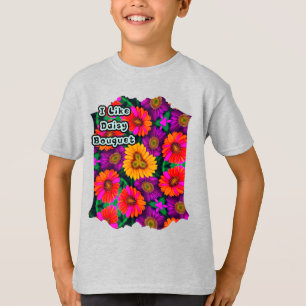 Kleurrijke Daisy Bouquet Patroon T-shirt
