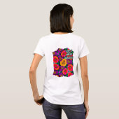 Kleurrijke Daisy Bouquet Patroon T-shirt (Achterkant volledig)