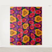 Kleurrijke Daisy Bouquet Patroon Wandkleed (Voorkant)