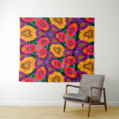 Kleurrijke Daisy Bouquet Patroon Wandkleed (In Situ (horizontaal))