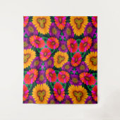 Kleurrijke Daisy Bouquet Patroon Wandkleed (Voorkant)