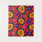 Kleurrijke Daisy Bouquet Patroon Wandkleed (Voorkant)