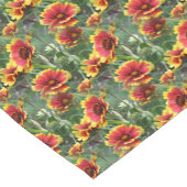 Kleurrijke Daisy Flower Natuur Pattern Korte Tafelloper (Hoek)