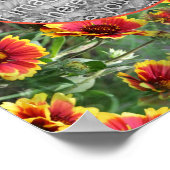 Kleurrijke Daisy Flowers Lijst Creëer Uw eigen fot Poster (Hoek)