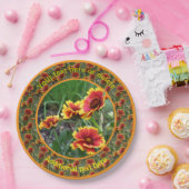 Kleurrijke Daisy Flowers Natuur Gepersonaliseerde  Papieren Bordje (Feest)