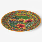 Kleurrijke Daisy Flowers Natuur Gepersonaliseerde  Papieren Bordje (Gekanteld)