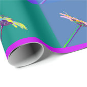 Kleurrijke daisy pleinen, elegante Abstracte kunst Cadeaupapier (Rol Hoek)