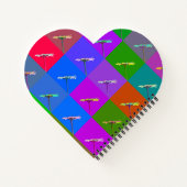 Kleurrijke Daisy Squares, Abstract Notitieboek (Achterkant)