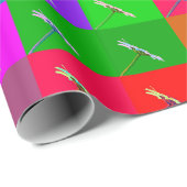 Kleurrijke Daisy Squares Elegante Abstracte Bloeme Cadeaupapier (Rol Hoek)