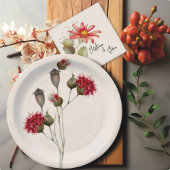 Kleurrijke Daisy Wildflower Bloemen Waterverf Servet