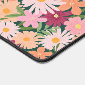 Kleurrijke daisy wildflower botanische bureaumat (Hoek)