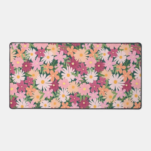 Kleurrijke daisy wildflower botanische bureaumat (Voorkant)