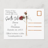 Kleurrijke Daisy Wildflower Waterverf Bloemen Aankondigingskaart (Achterkant)