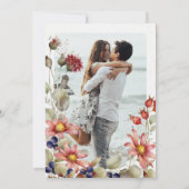 Kleurrijke Daisy Wildflower Waterverf Bloemen Foto Kaart (Achterkant)