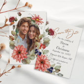 Kleurrijke Daisy Wildflower Waterverf Bloemen Foto Save The Date
