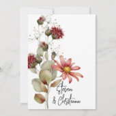 Kleurrijke Daisy Wildflower Waterverf Bloemen Kaart (Achterkant)