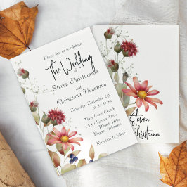 Kleurrijke Daisy Wildflower Waterverf Bloemen Kaart