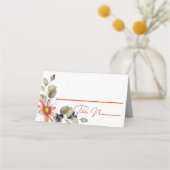 Kleurrijke Daisy Wildflower Waterverf Bloemen Plaatskaartje (Voorkant)