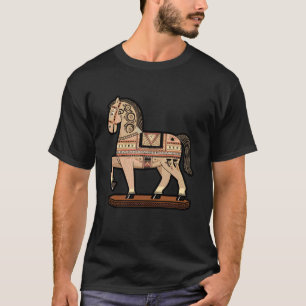 Kleurrijke Dala-paarden volks kunst T-shirt