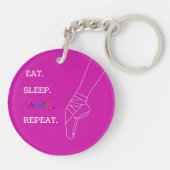 Kleurrijke Dance Quote & Pointe Schoen Sleutelhanger (Achterkant)