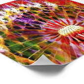 Kleurrijke dandeliakelbloem poster (Hoek)