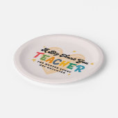 Kleurrijke Dank u Leraar Papier Bord (Gekanteld)