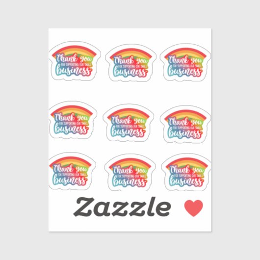 "Kleurrijke dank u Stickers (Vel)