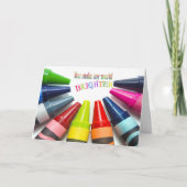 Kleurrijke Dank u vriendschap Bedankkaart (Voorkant)