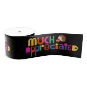 Kleurrijke dank u zeer gewaardeerde zwarte lint (Spoel)