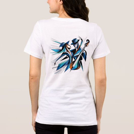 Kleurrijke dans harmonie Tri-Blend shirt (Achterkant)