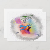 Kleurrijke dans uitnodiging briefkaart (Voorkant / Achterkant)