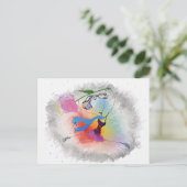 Kleurrijke dans uitnodiging briefkaart (Staand voorkant)