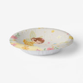 Kleurrijke Dansende Bloemenfeeën1 & Gouden Glitter Papieren Kommen (Gebogen)