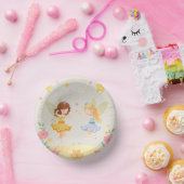 Kleurrijke Dansende Bloemenfeeën1 & Gouden Glitter Papieren Kommen (Feest)