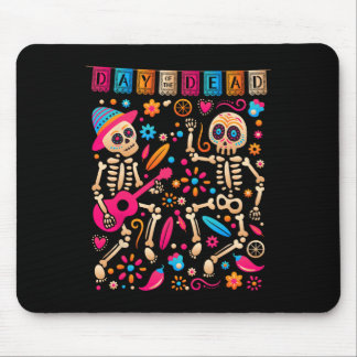 Kleurrijke dansende Mexicaanse skeletten - Kute Da Muismat
