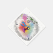 Kleurrijke dansservet servet (Hoek)