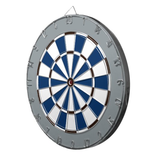 Kleurrijke Dart Board in Dallas kleuren Dartbord (Voorkant Rechts)