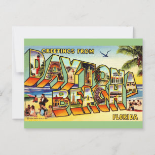 Kleurrijke Daytona Beach Florida ansichtkaart Briefkaart