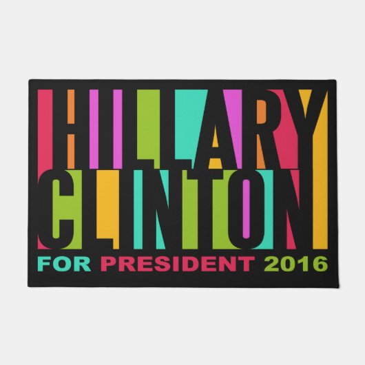 Kleurrijke de deurmat van Hillary Clinton 2016 (Voorkant)