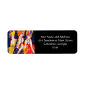  kleurrijke deco-vrouwen met juwelen etiket (Voorkant)