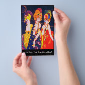  kleurrijke deco-vrouwen met juwelen flyer (Hand)