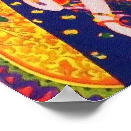  kleurrijke deco-vrouwen met juwelen poster (Hoek)