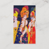  kleurrijke deco-vrouwen met juwelen visitekaartje (Achterkant)