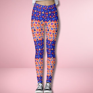 Kleurrijke Decora Hart Patchwork Kawaii Harajuku Leggings