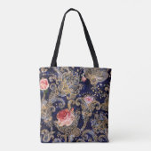 Kleurrijke decoratieve bloemen Batik Tote Bag (Achterkant)