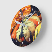 Kleurrijke decoratieve bronnen op maat ronde klok (Hoek)