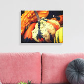 Kleurrijke decoratieve bronnen sluiten Herfst dich Canvas Afdruk (Insitu (Woonkamer))