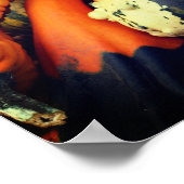 Kleurrijke decoratieve bronnen sluiten Herfst dich Poster (Hoek)