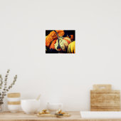 Kleurrijke decoratieve bronnen sluiten Herfst dich Poster (Keuken)